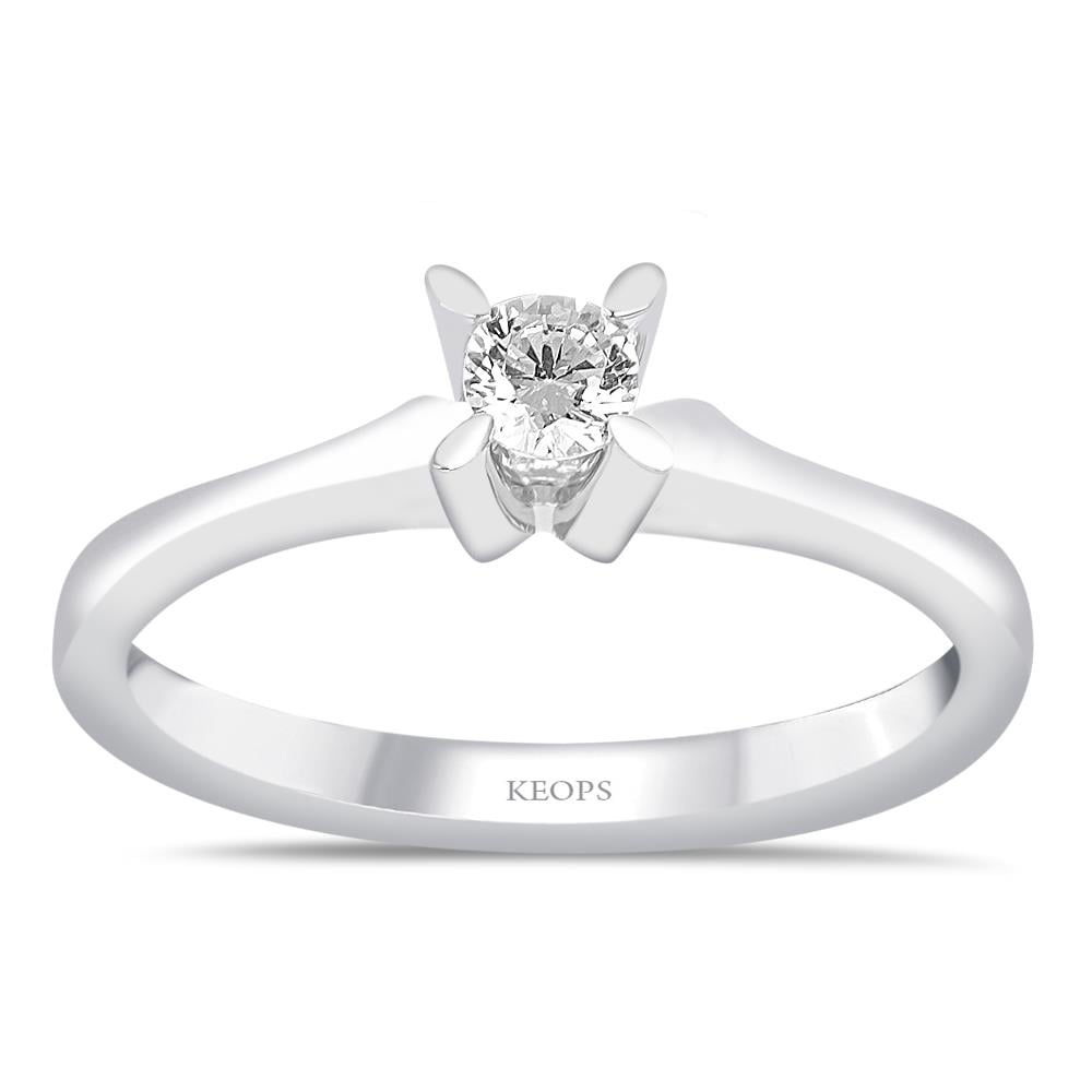 G Renk 0.15 Karat Pırlanta Tektaş Yüzük