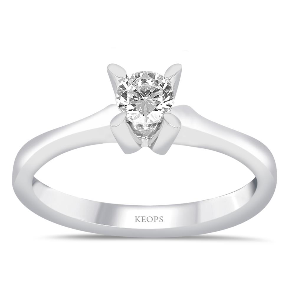 G Renk 0.20 Karat Pırlanta Tektaş Yüzük