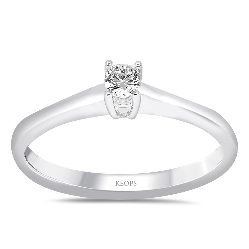 G Renk 0.10 Karat Pırlanta Tektaş Yüzük