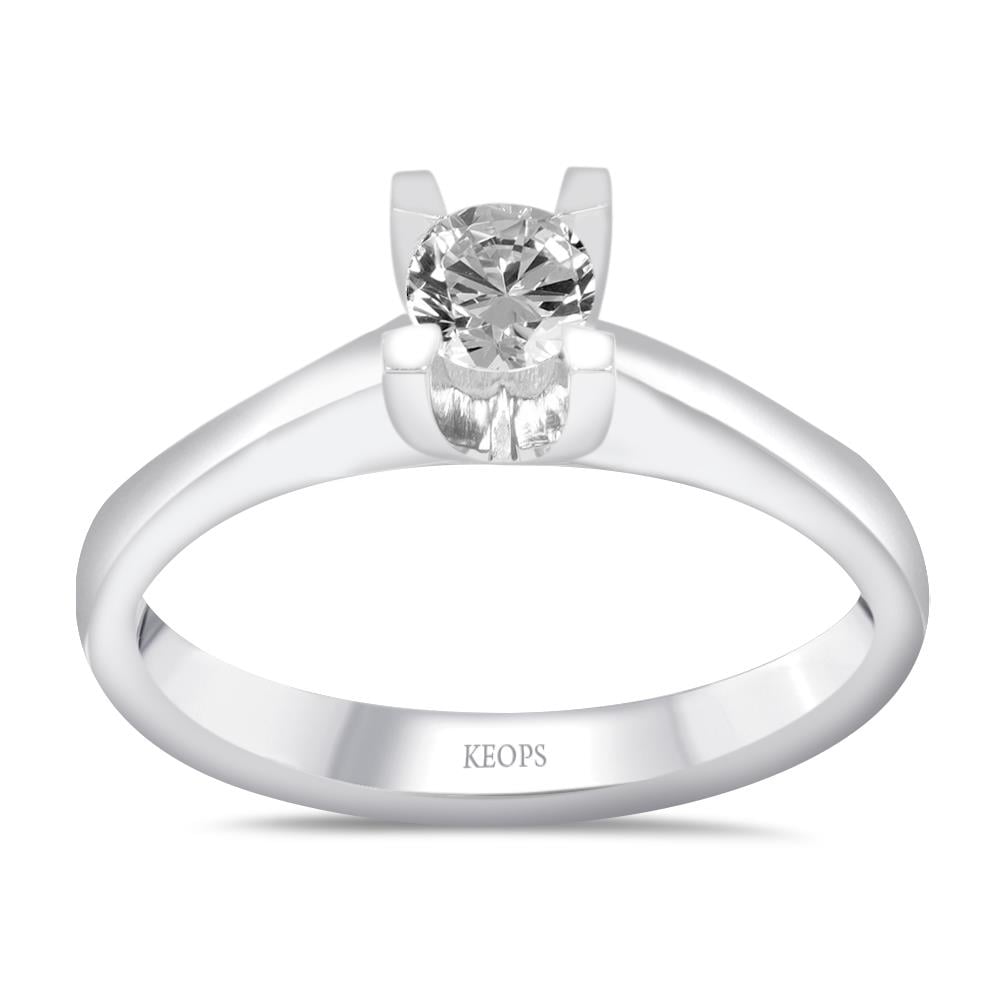 G Renk 0.25 Karat Pırlanta Tektaş Yüzük