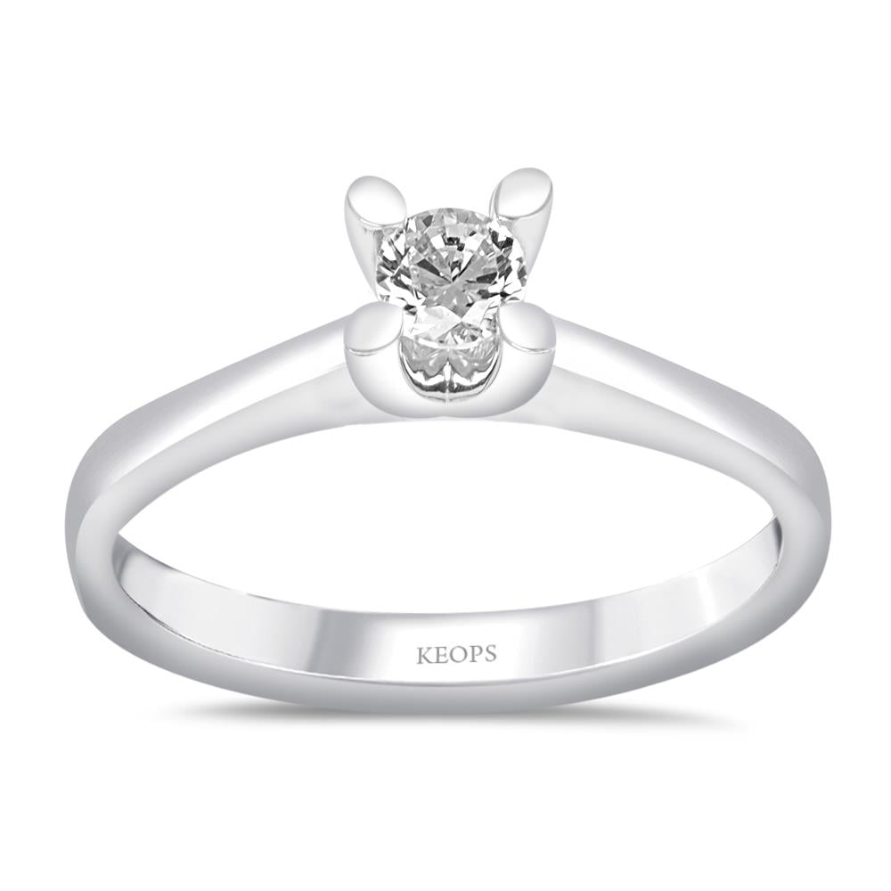 G Renk 0.25 Karat Pırlanta Tektaş Yüzük