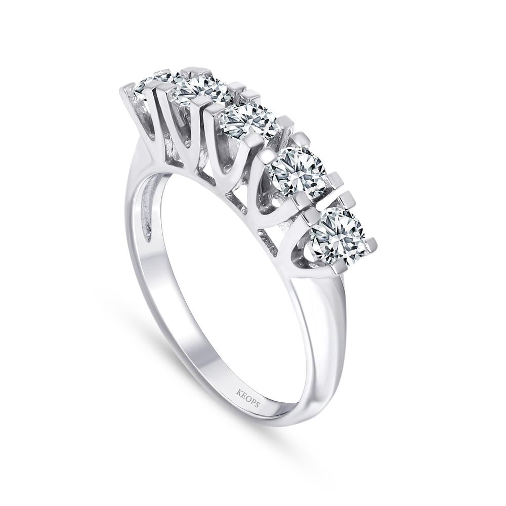 G Renk 0,70 Karat Pırlanta Beştaş Yüzük