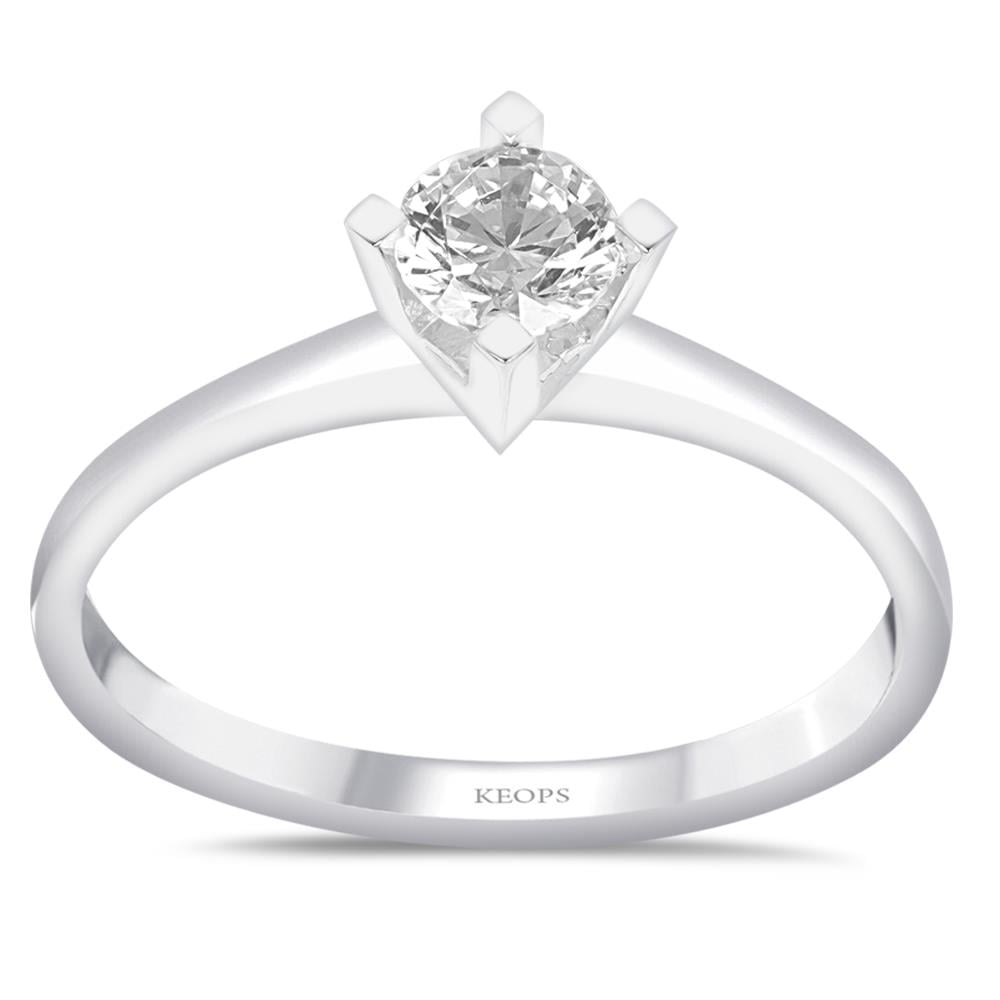 H Renk 0.25 Karat Pırlanta Tektaş Yüzük