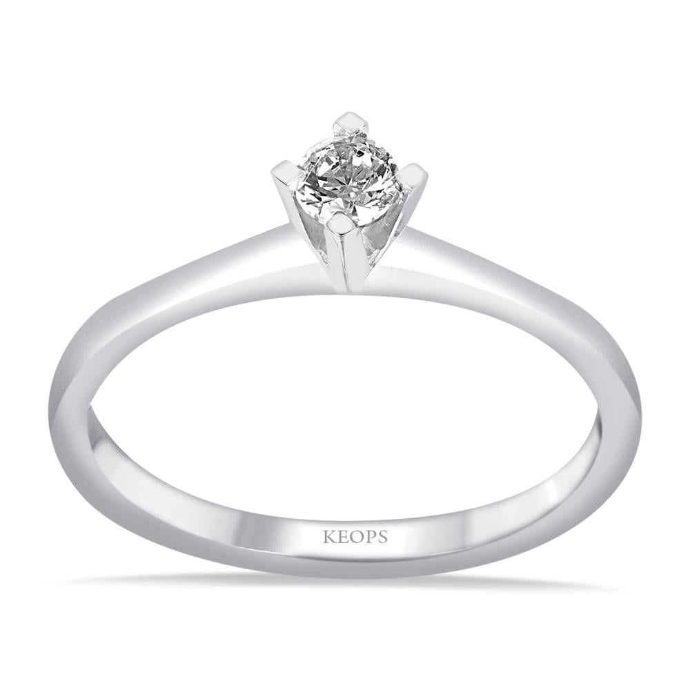 H Renk 0.15 Karat Pırlanta Tektaş Yüzük