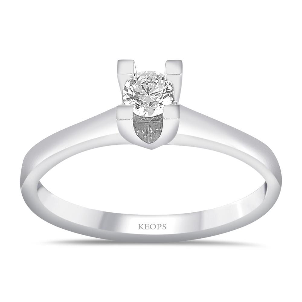 H Renk 0.15 Karat Pırlanta Tektaş Yüzük