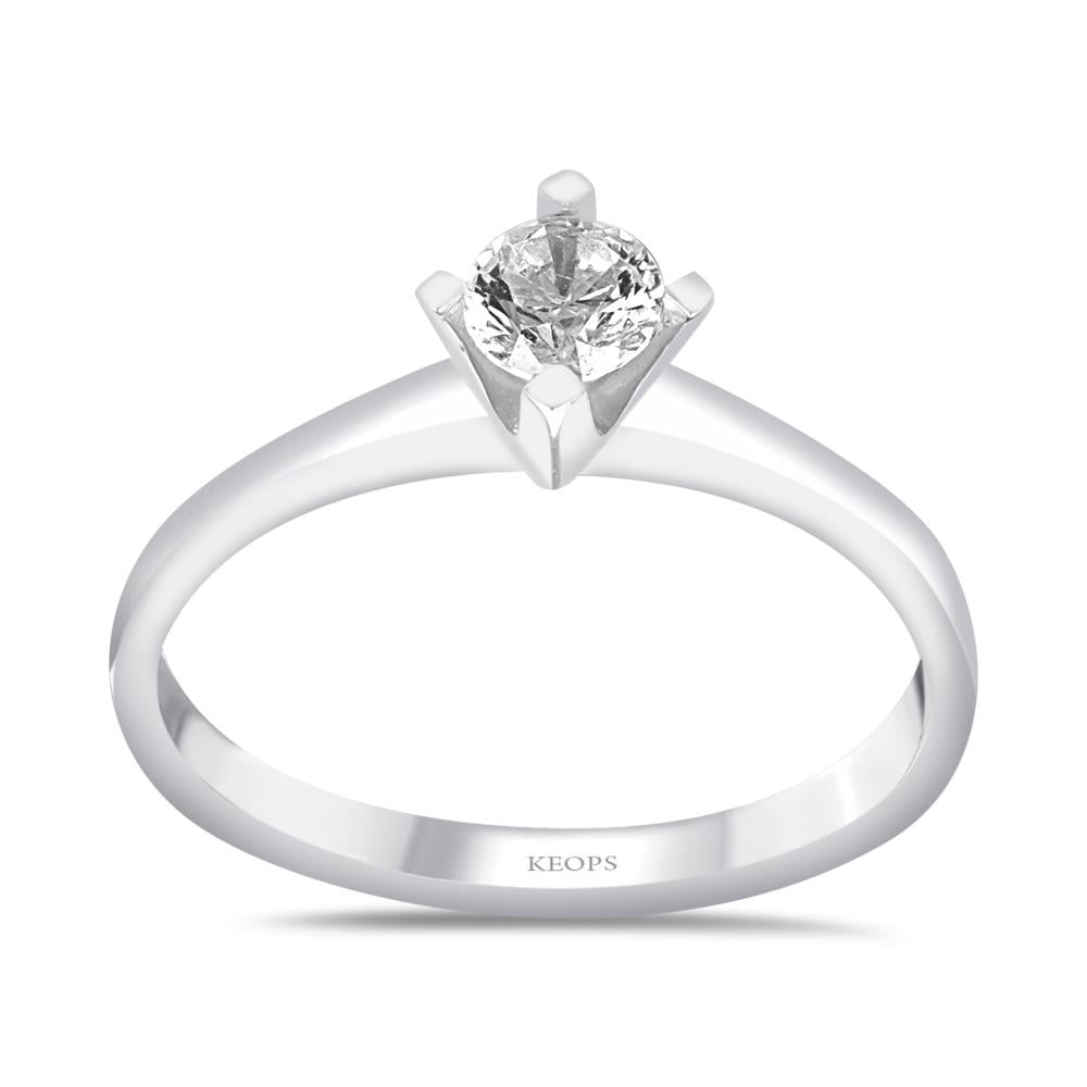 H Renk 0.20 Karat Pırlanta Tektaş Yüzük