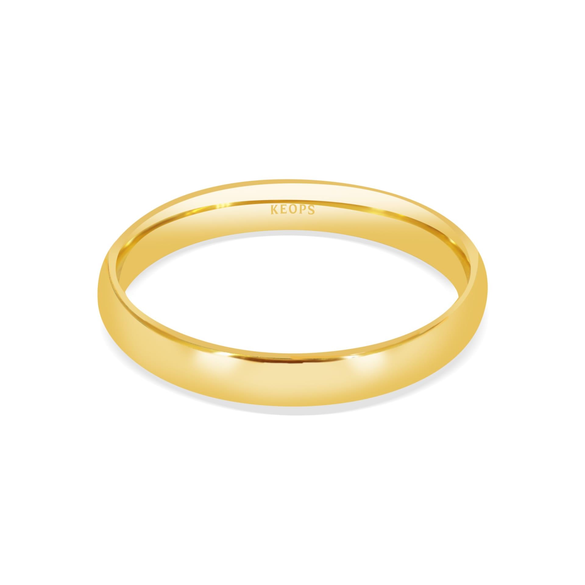 Klasik 3mm. Bombeli Erkek Alyans