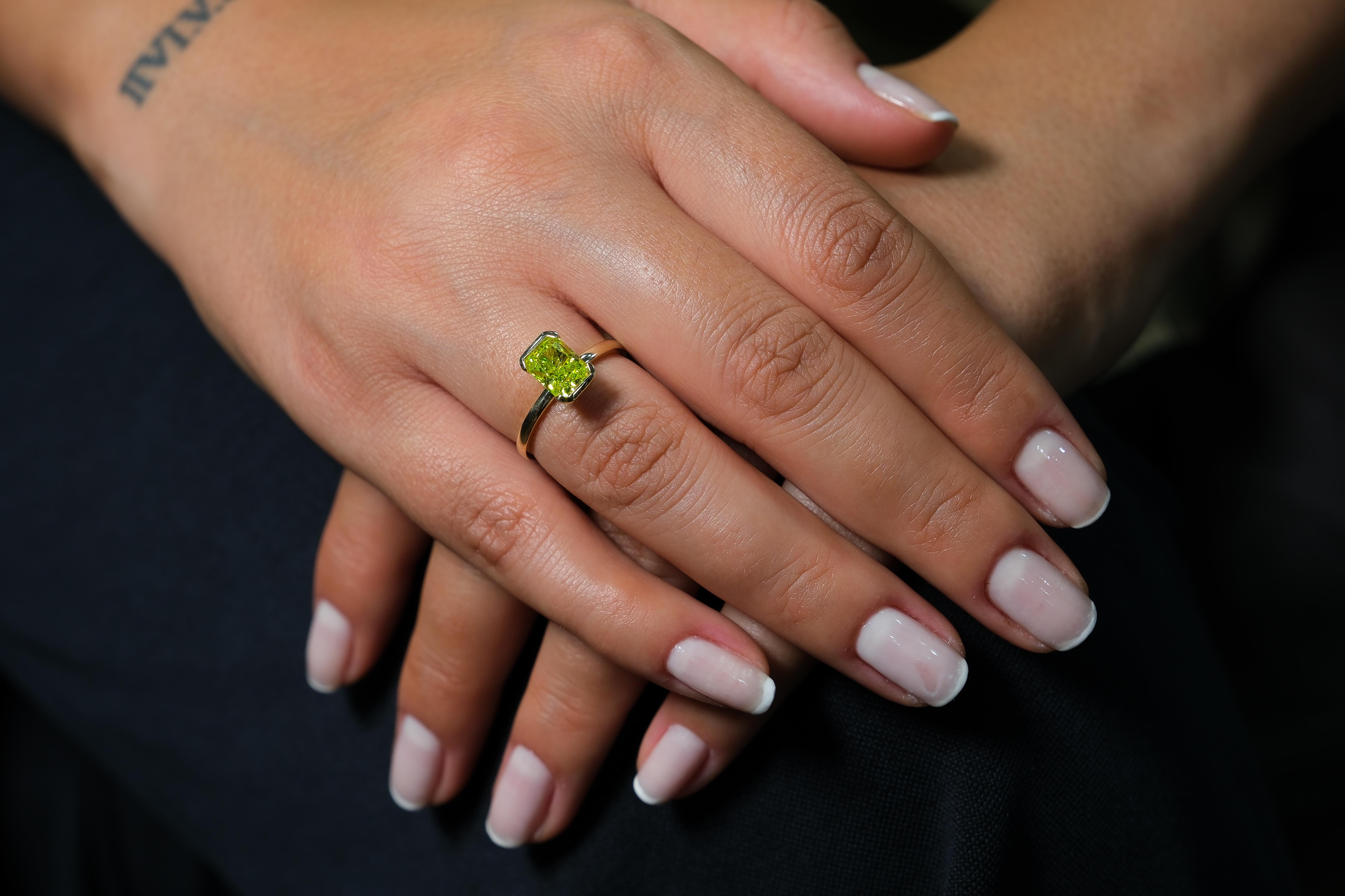 Light Green İce Crush Yüzük
