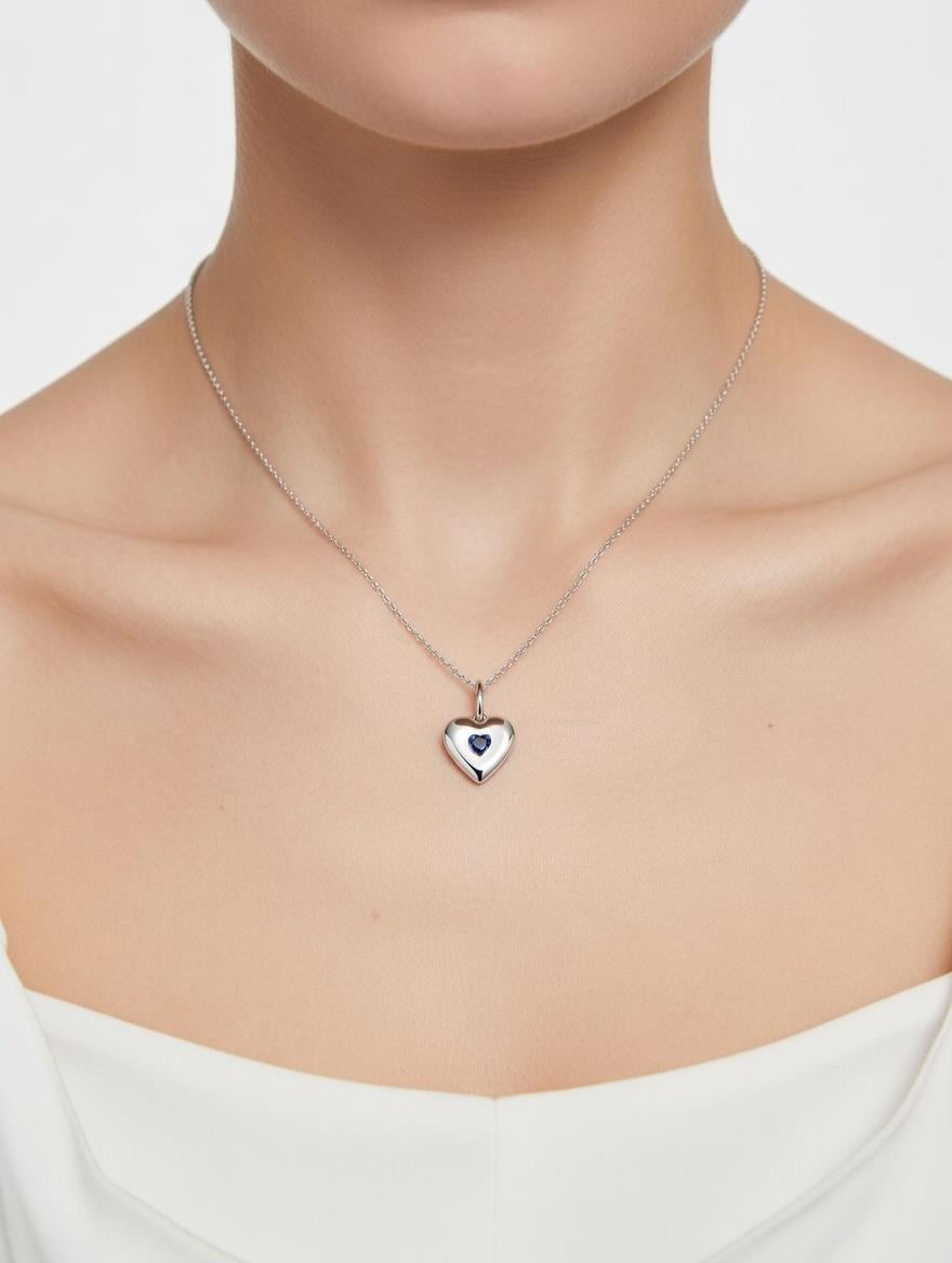 Mavi Topaz Taşlı Aralık Ayı Doğum Kolyesi - 900912