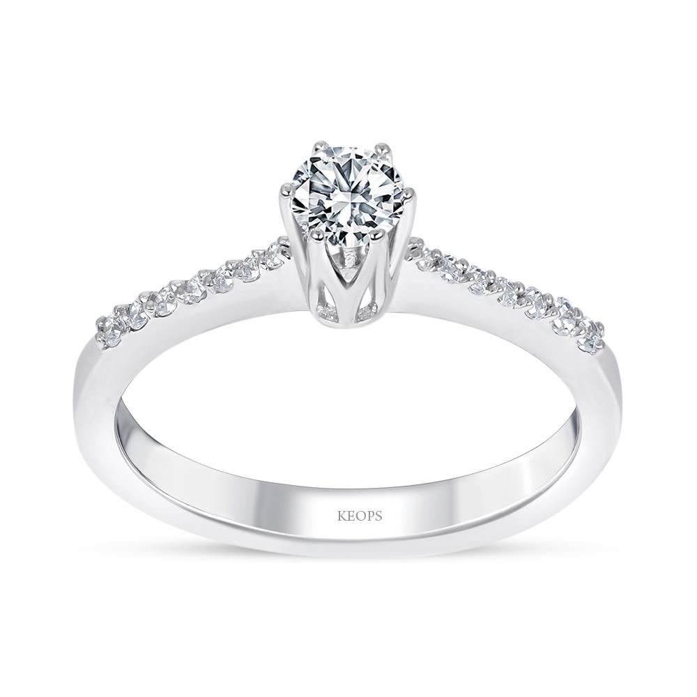 Toplam 0.34 Karat Pırlanta Tektaş Yüzük