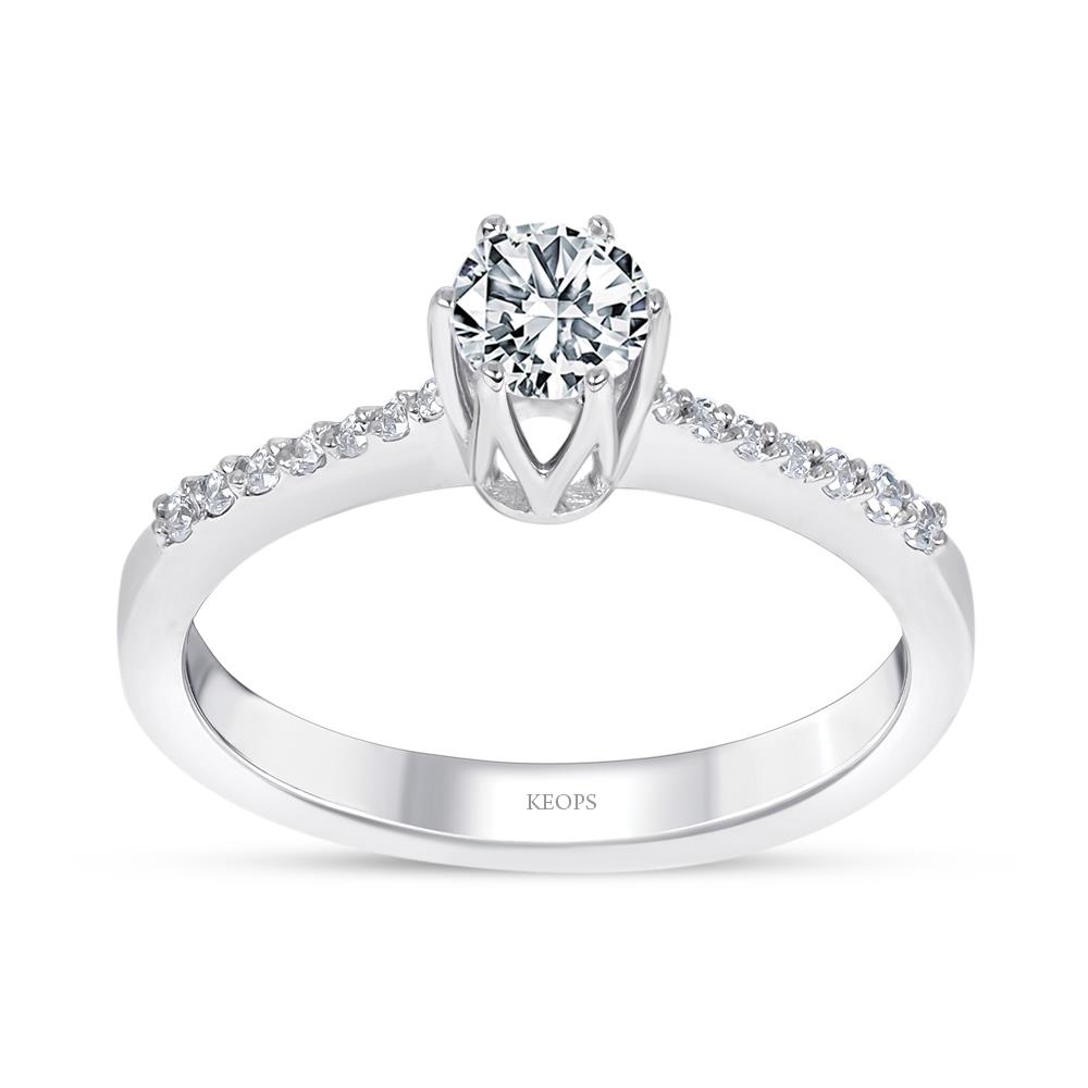 Toplam 0.44 Karat Pırlanta Tek Taş Yüzük