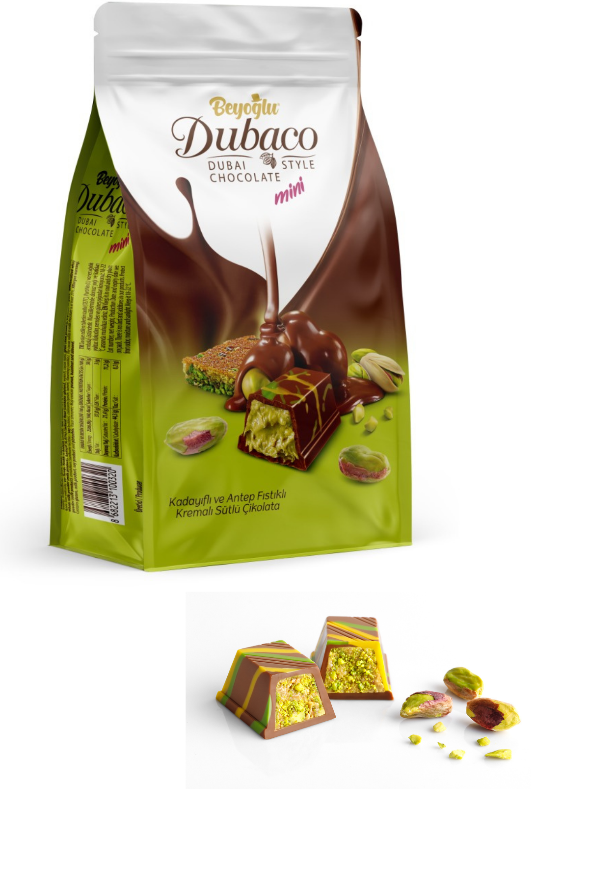 Beyoğlu Dubaco Mini Çıtır Kadayıflı Dubai Çikolatası 200 Gr.