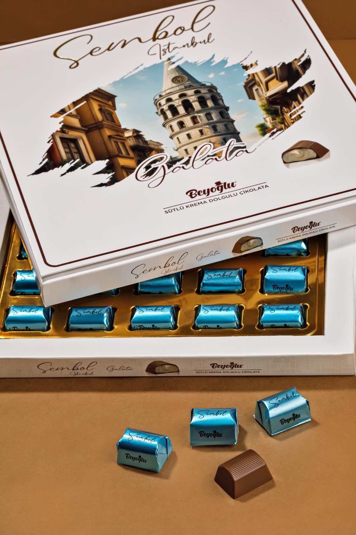 Beyoğlu Sembol Istanbul Hediyelik Çikolata Sütlü Krema Dolgulu 300GR.