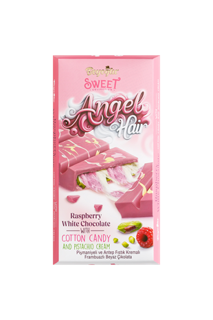 Angel Hair Pişmaniye Ve  Antep Fıstık Dolgulu Frambuazlı Çikolata 170 Gr.
