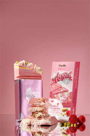 Angel Hair Pişmaniye Ve  Antep Fıstık Dolgulu Frambuazlı Çikolata 170 Gr.