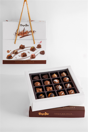 Artizan Dolgulu Karışık Pralin Çikolata Çantalı 160 Gr.
