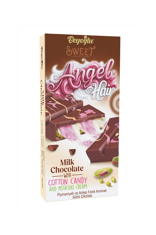 Beyoglu Angel Hair Pişmaniye Ve Antep Fıstık Dolgulu Sütlü Çikolata 170 Gr.