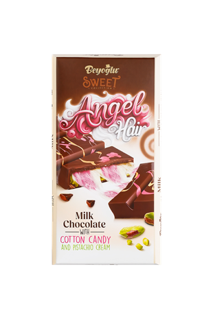 Beyoglu Angel Hair Pişmaniye Ve Antep Fıstık Dolgulu Sütlü Çikolata 170 Gr.