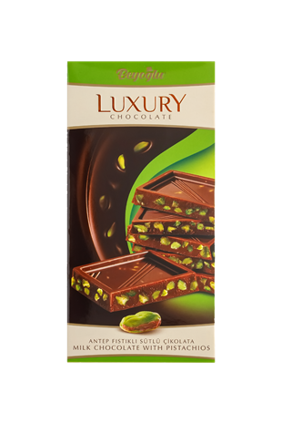 Beyoğlu Çikolata Luxury Antep Fıstıklı Tablet Çikolata 65 Gr.