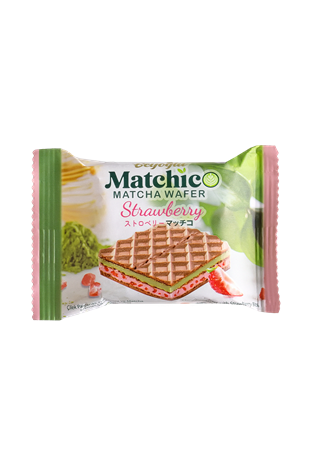 Beyoğlu Matchico Çilek Parçacıklı Frambuaz Ve Matcha Kremalı Çikolatalı Gofret*12 Adet