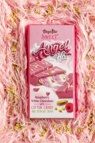 Beyoğlu Sweet Collection Angel Hair 80 Gram. Frambuazlı Pişmaniyeli Çikolata