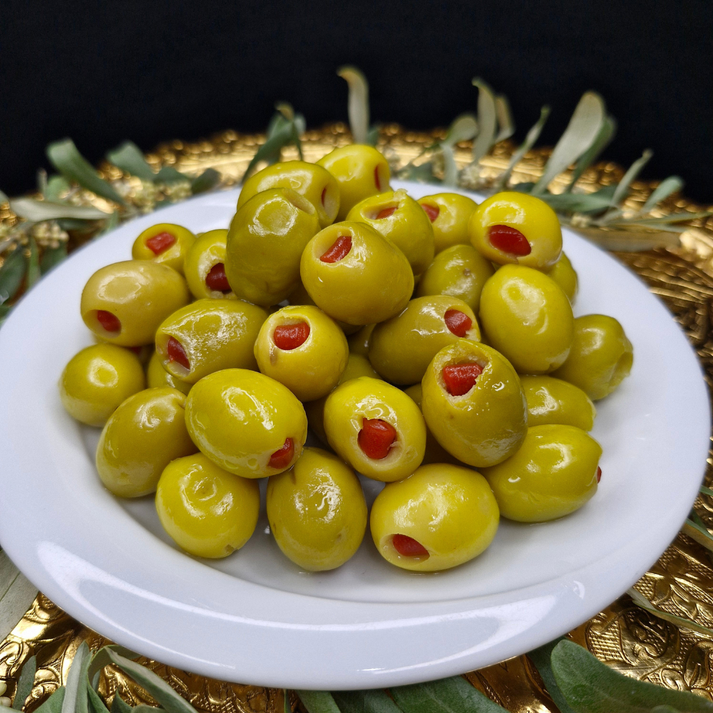 Yeşil ZeytinDomat Biberli Yeşil Zeytin (XL) - 1 KG