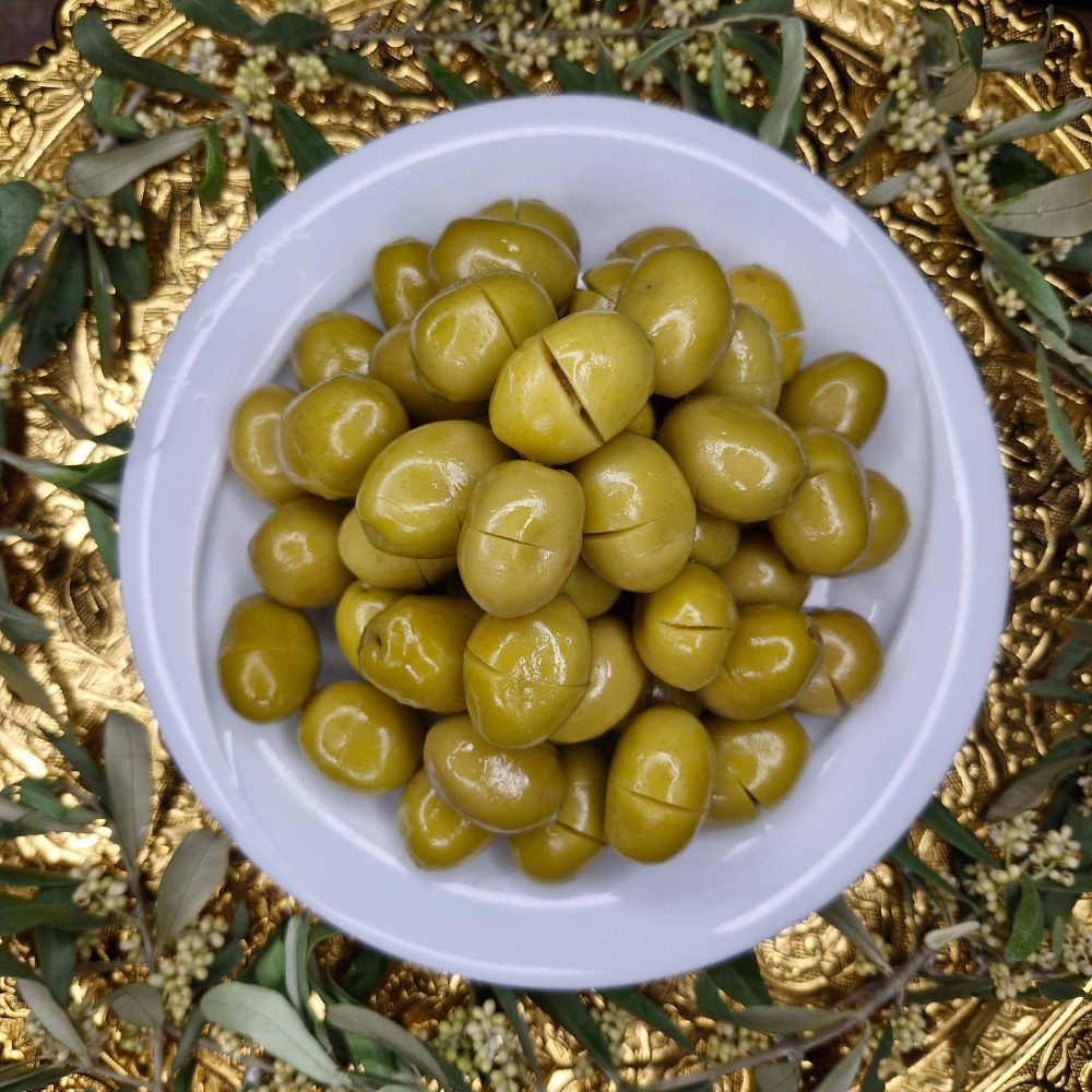 Yeşil ZeytinDomat Kırma Yeşil Zeytin (XXL) - 1 KG