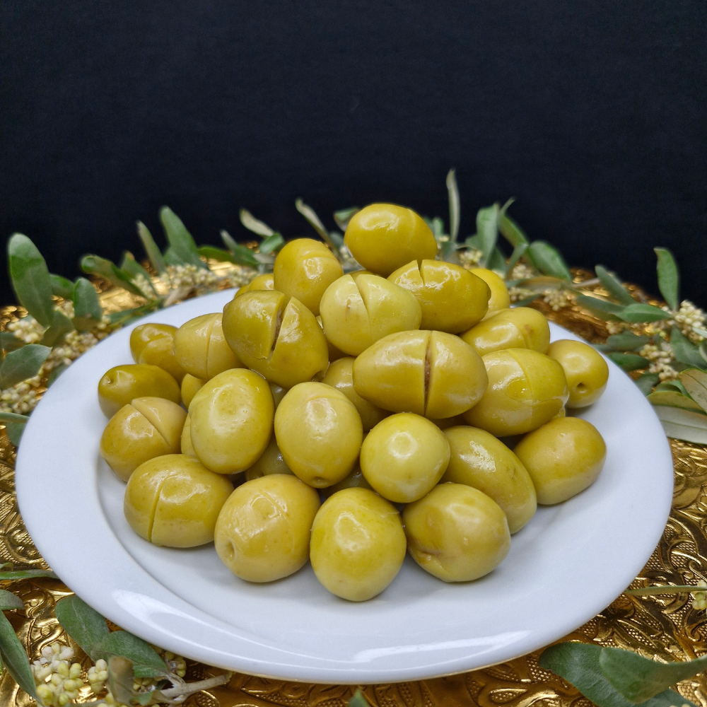 Yeşil ZeytinDomat Kırma Yeşil Zeytin (XXL) - 1 KG