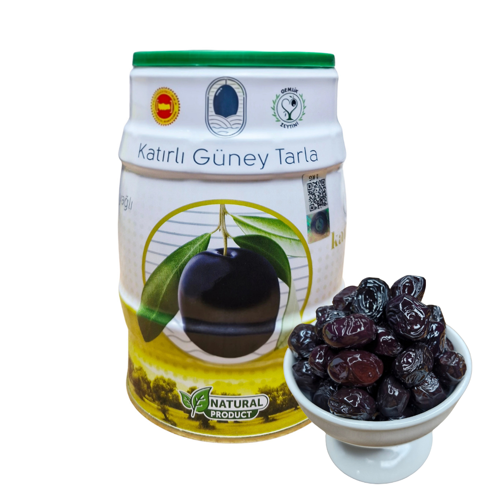 Siyah ZeytinKATIRLI GÜNEY TARLA M-S BOY SOFRALIK SİYAH ZEYTİN 1 KG