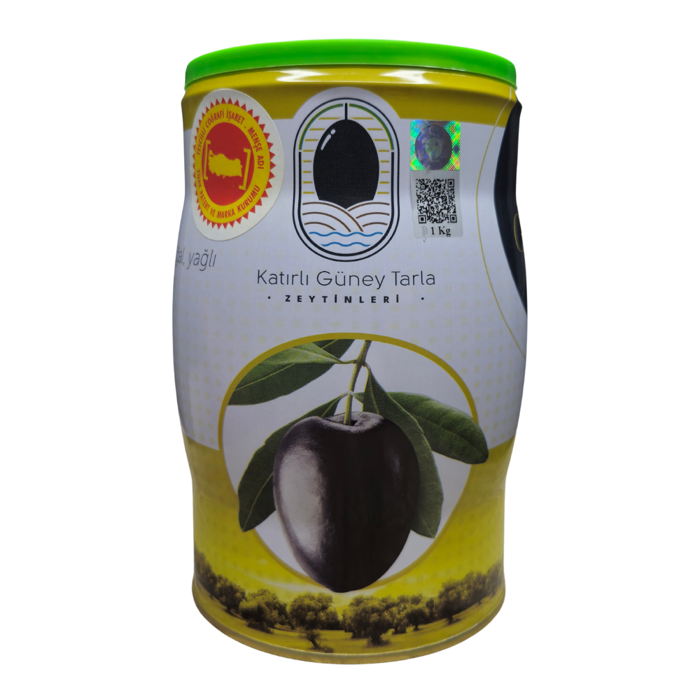 Siyah ZeytinKATIRLI GÜNEY TARLA SOFRALIK SİYAH ZEYTİN 1 KG (L BOY)