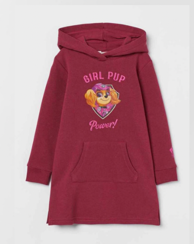 H&M PAW PATROL BORDO ELBİSE