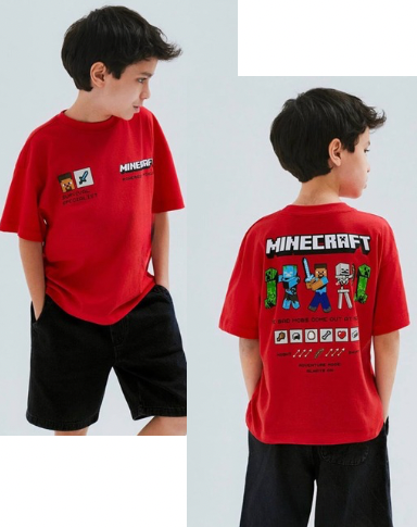 MİNECRAFT KIRMIZI TİŞÖRT