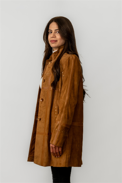 Dimyat Süet Kadın Deri Ceketi