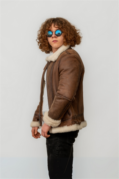 Nevis Pilot Erkek Deri Ceketi