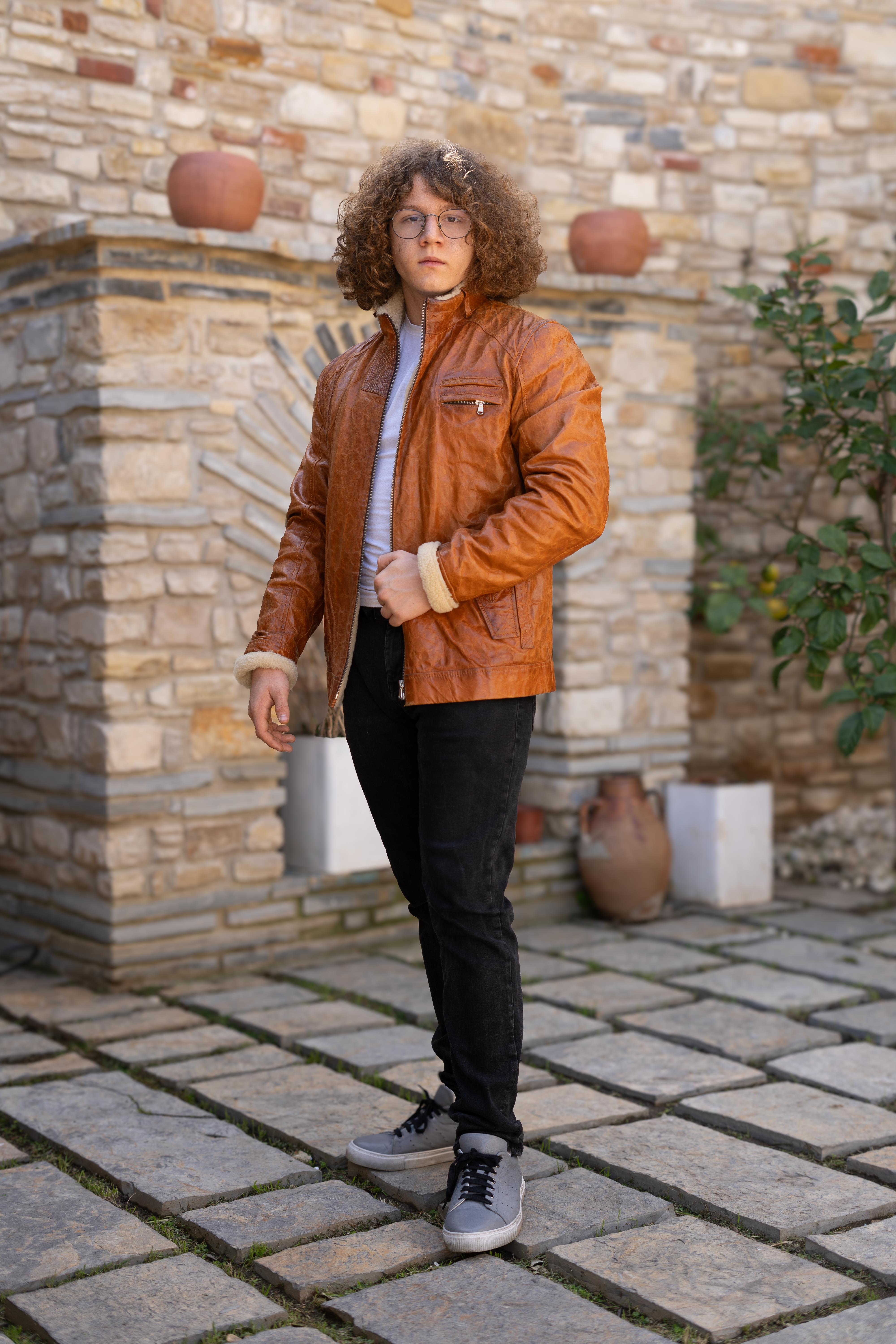 Culebrita Erkek Kürk Deri Ceketi