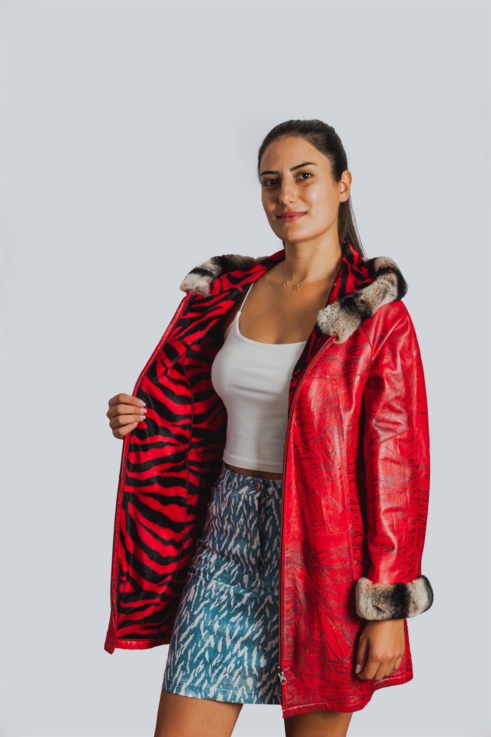 Dalila Rocha Bayan Deri Ceketi