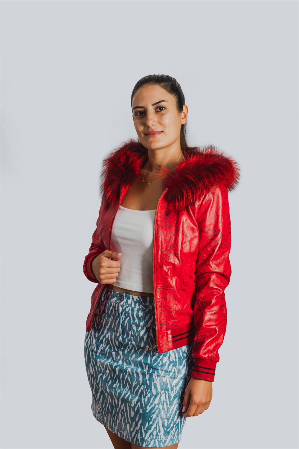 Elsa Refah Bayan Deri Ceketi