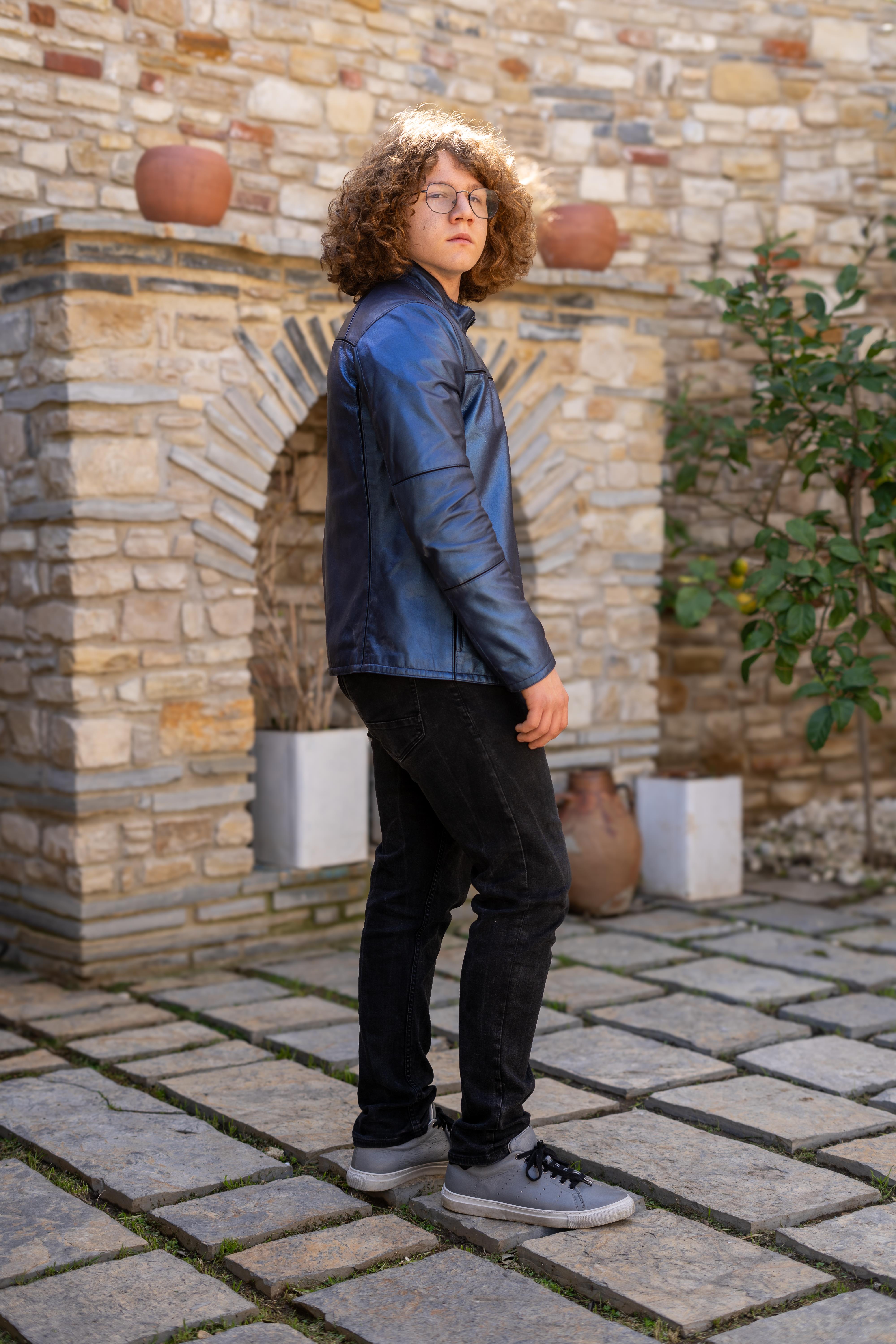 Lacivert Quepos Erkek Deri Ceket