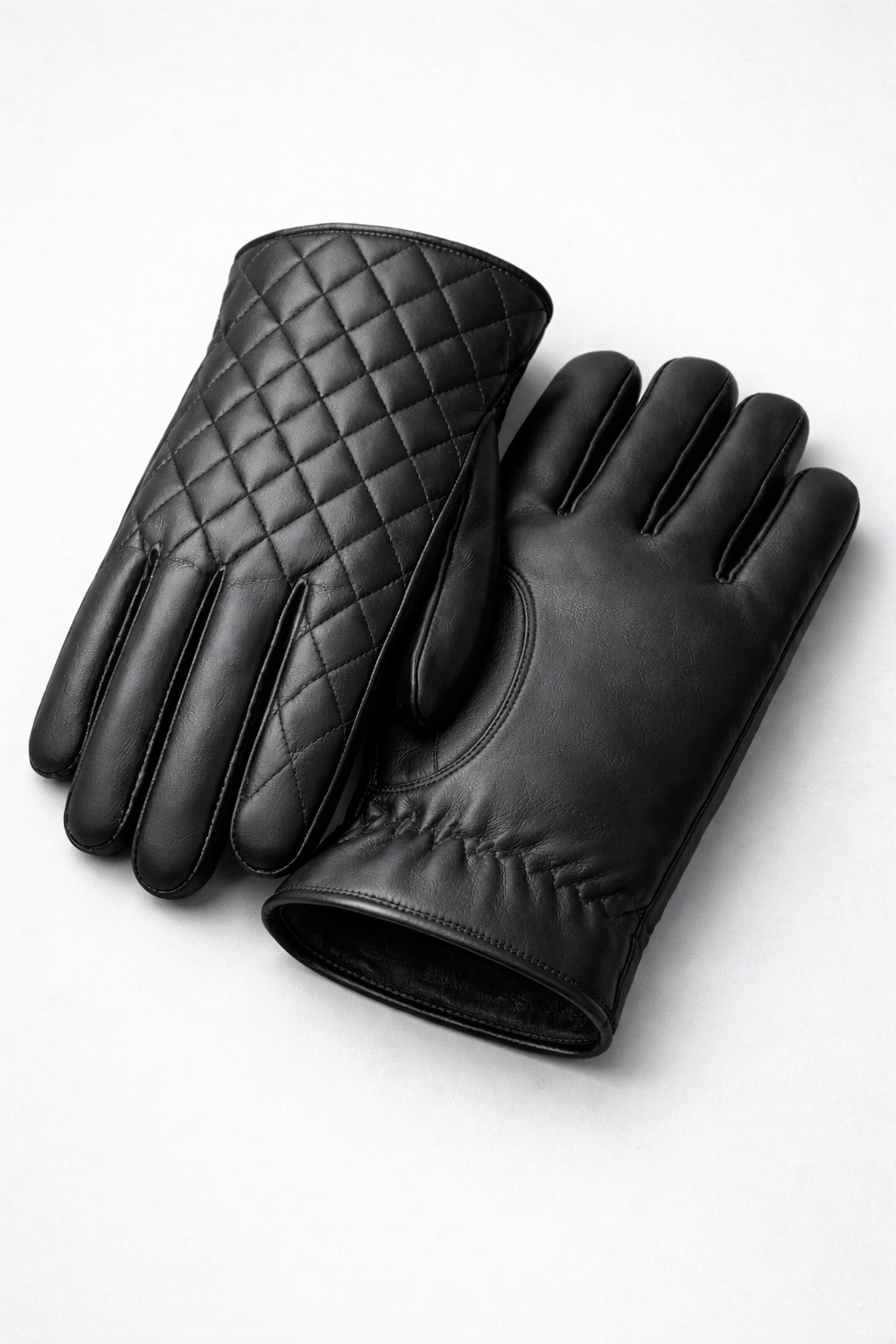 Noir Quilted Erkek Deri Eldiven