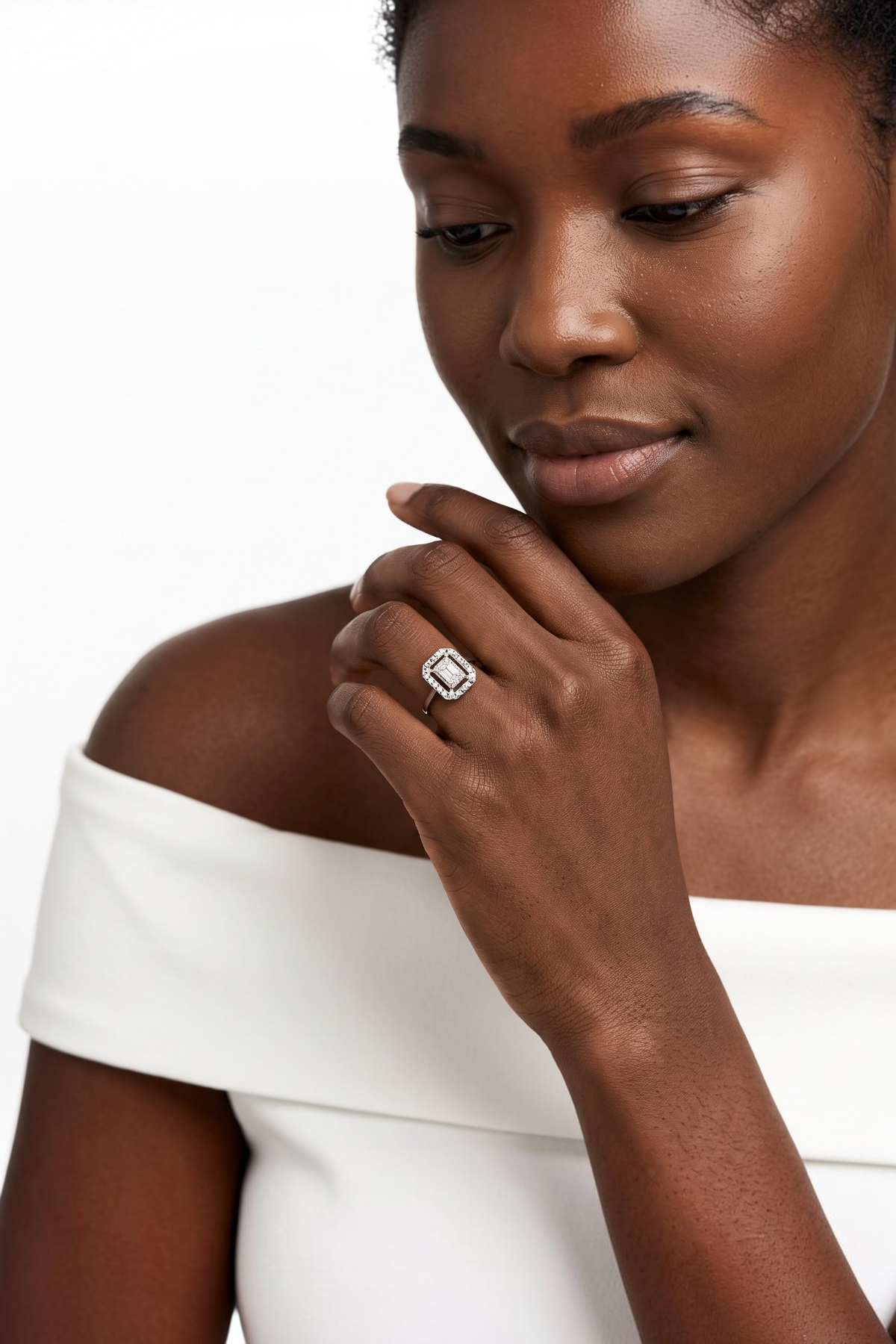 Baguette Stone Diamond Ring 14 Carat