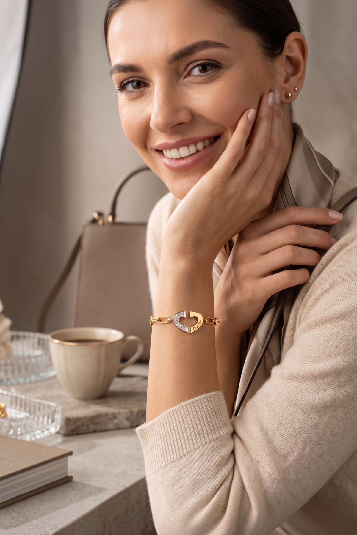 Zirkonstein-Chanell-Armband 14 Karat