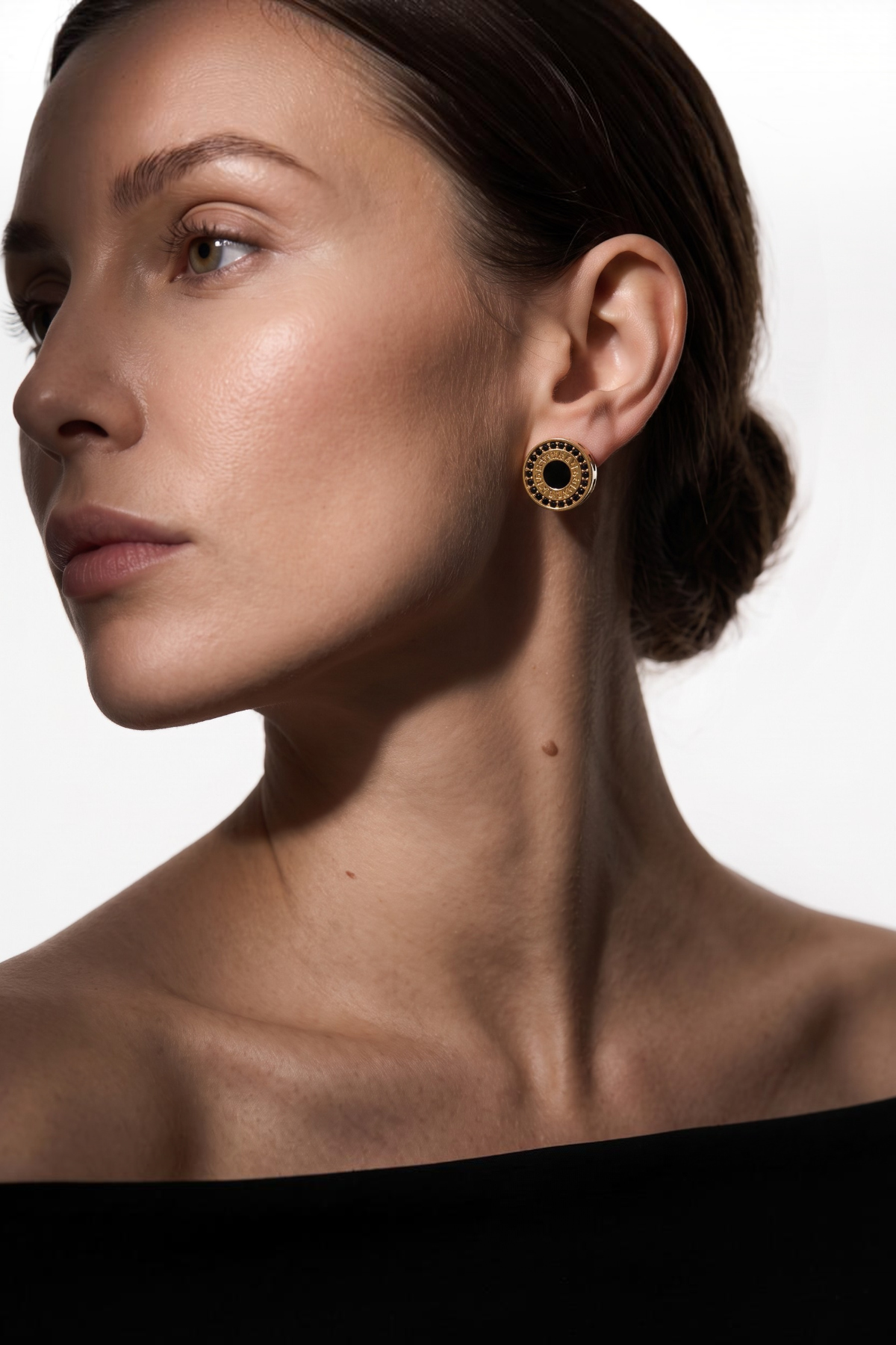 Bvlgari-Ohrringe mit Zirkonstein 14 Karat