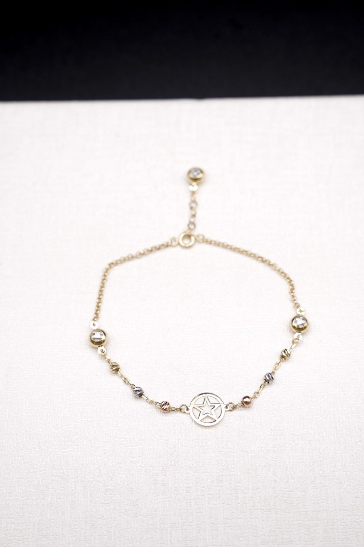 3 Renkli Dorikalı Bileklik 14 Ayar