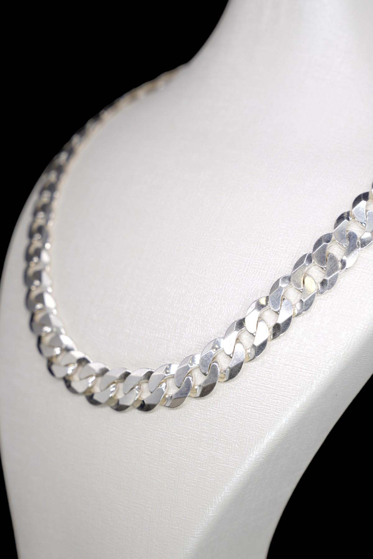 Gümüş Panzer Zincir 925 Ayar