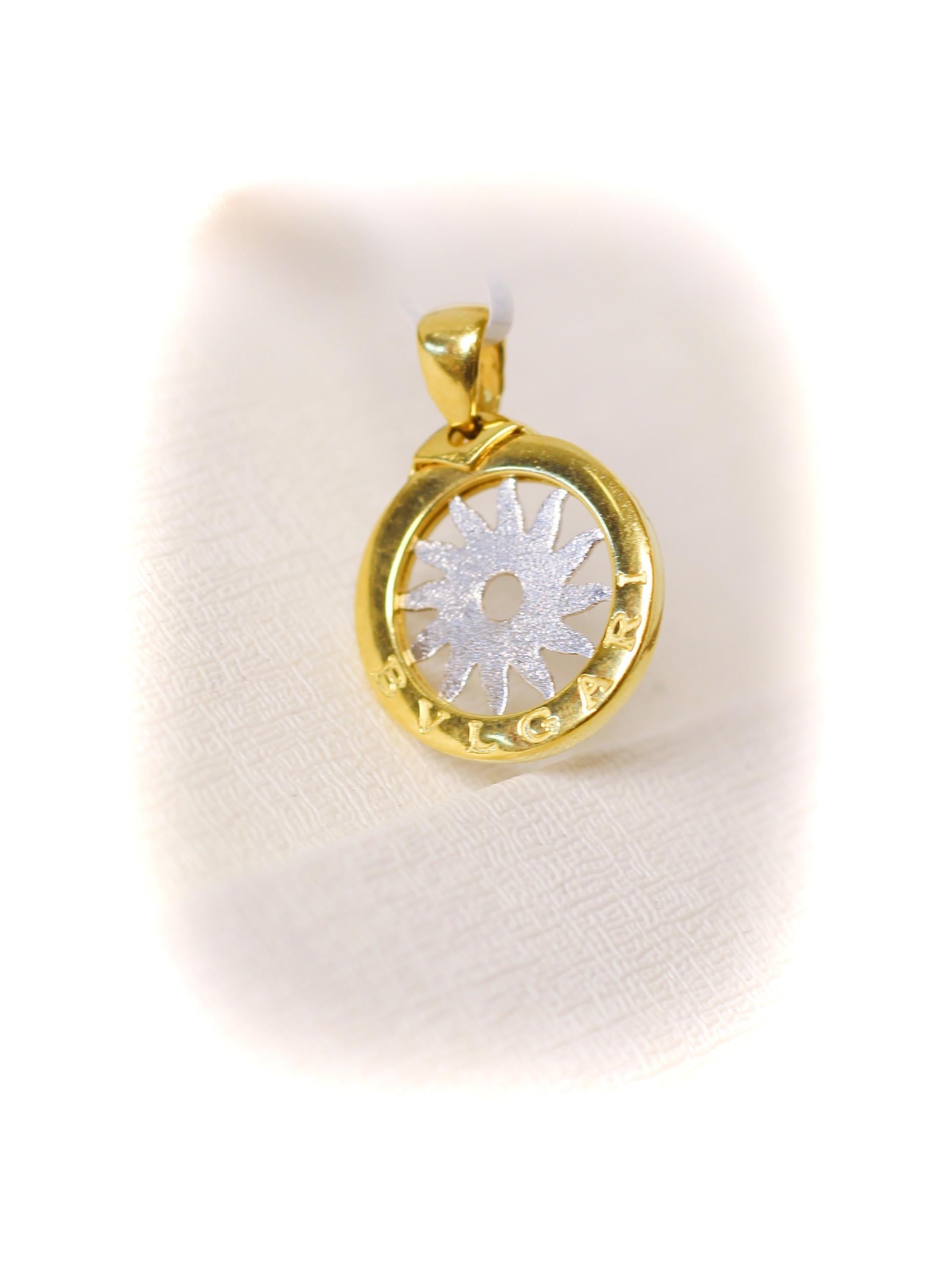 Bvlgari-Anhänger in Sonnenform, 14 Karat