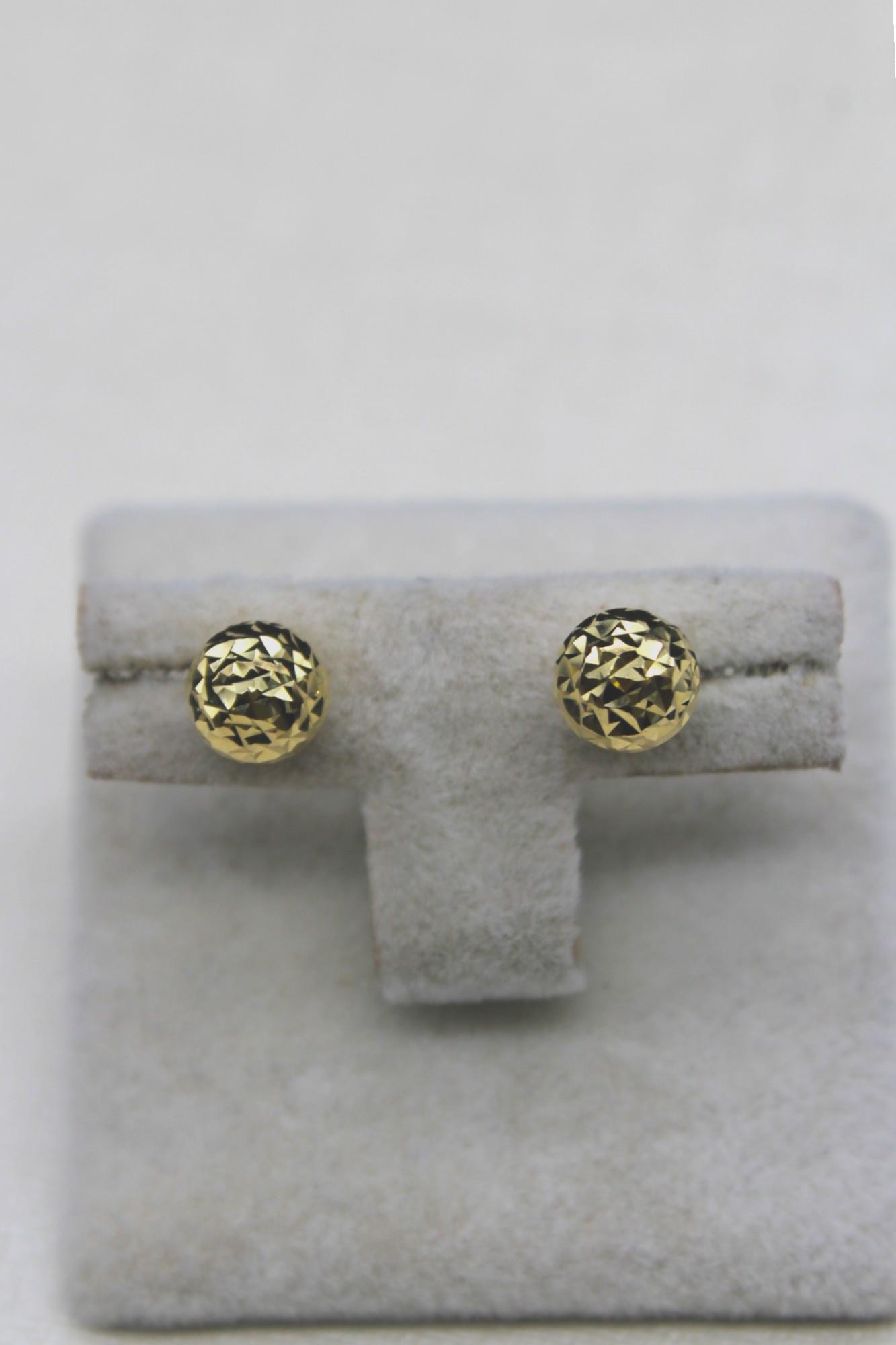 Kalemli Top Küpe 14 Ayar