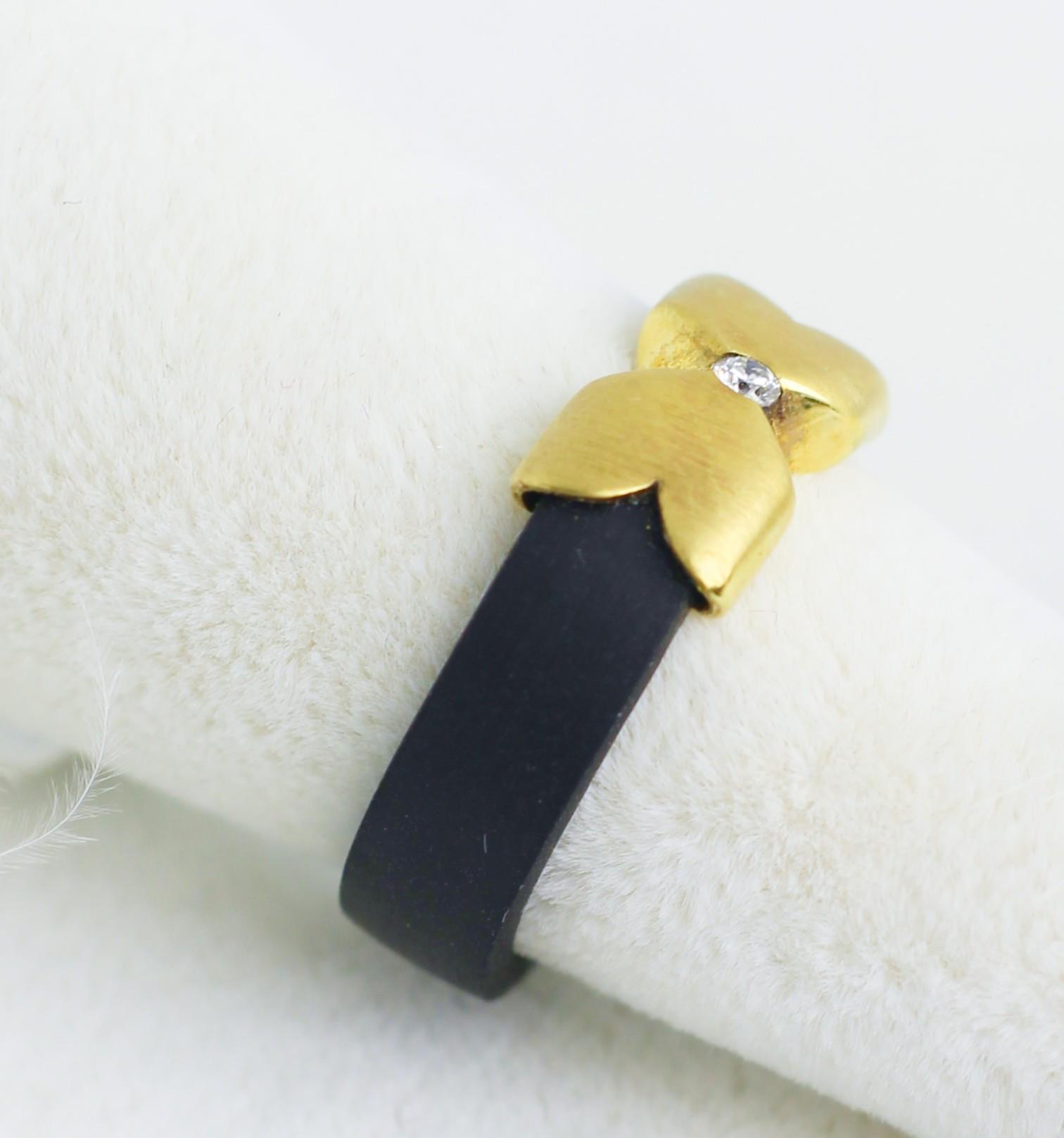 Gummi-Diamantring 14 Karat