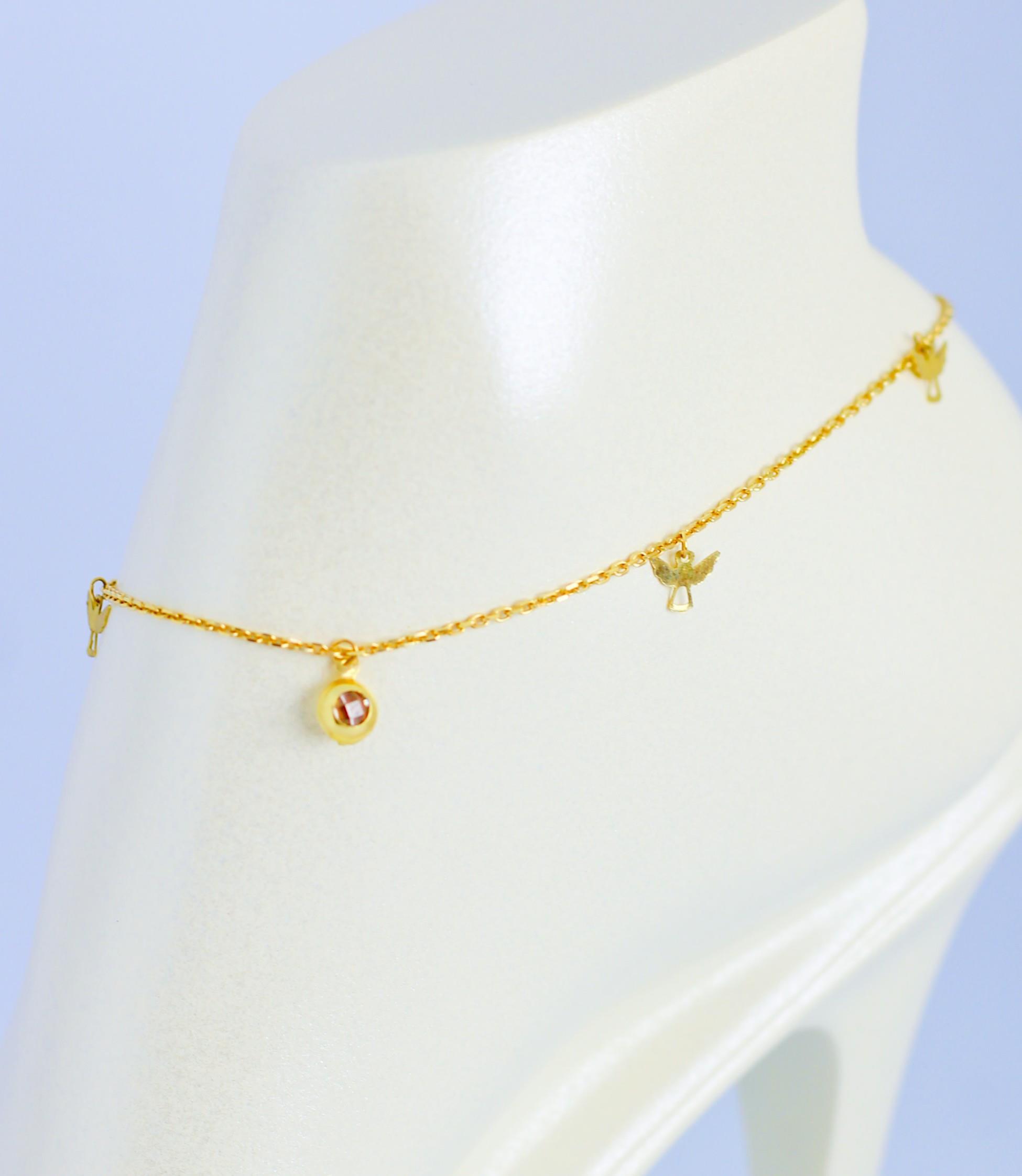Bird Figured Anklet 14 Carat