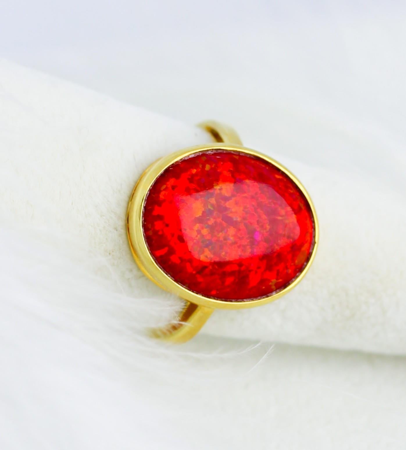 Opal Stone Ring 14 Carat