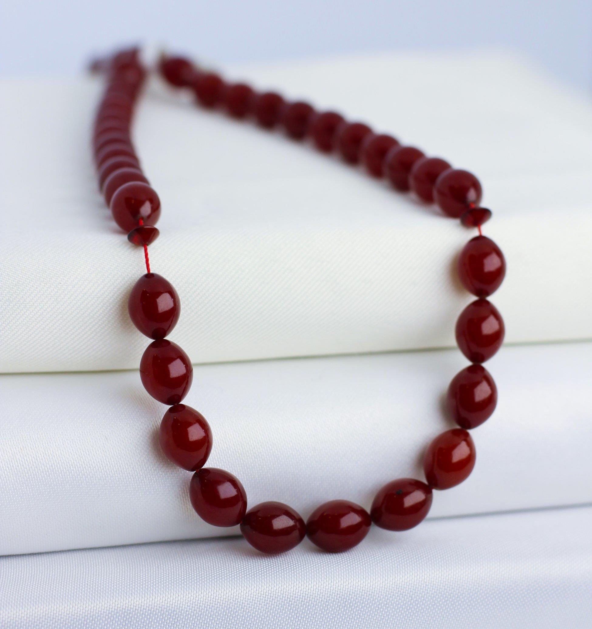  Crimping Rod Amber 0.925 Sterling Silver Rosary